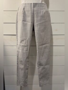 Light Gray Women's Straight-Leg Pull-On Stretchy Dress Pants